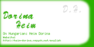 dorina heim business card